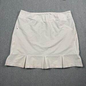Tail Skort Womens 18 White Pleated Golf Built-In Shorts Pockets Activewear Mini